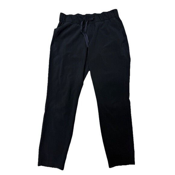 Lululemon On The Fly Jogger Black High Rise Size 6 Stretch Comfort Yoga - Picture 1 of 8